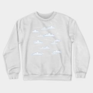 Blue Cartoon, Candy Clouds Pattern Repeat, Digital illustration Crewneck Sweatshirt